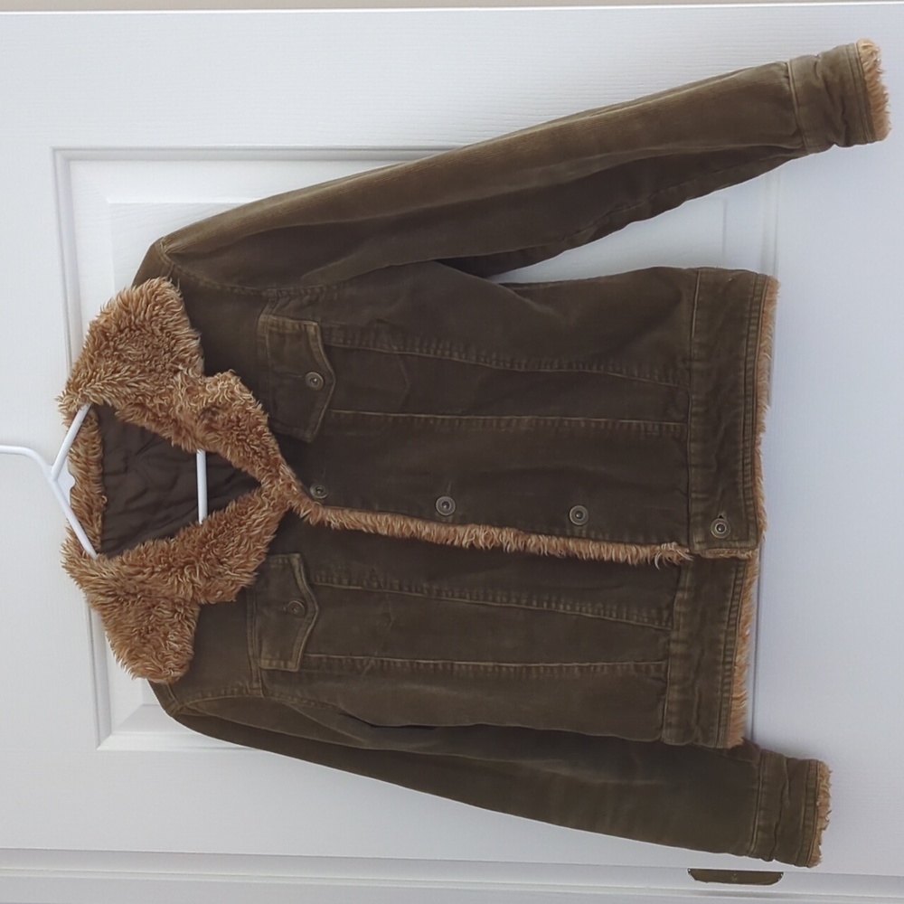 Vintage Corduroy Fleece Jacket Size XS
